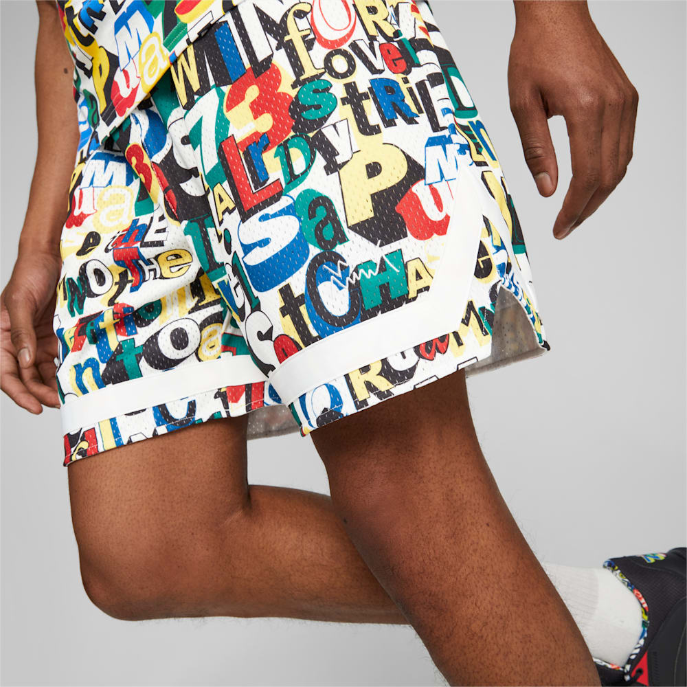 Puma Trash Talk Basketball Shorts - White-AOP