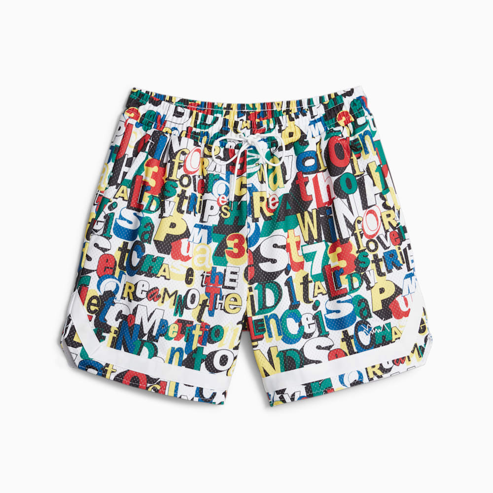 Puma Trash Talk Basketball Shorts - White-AOP