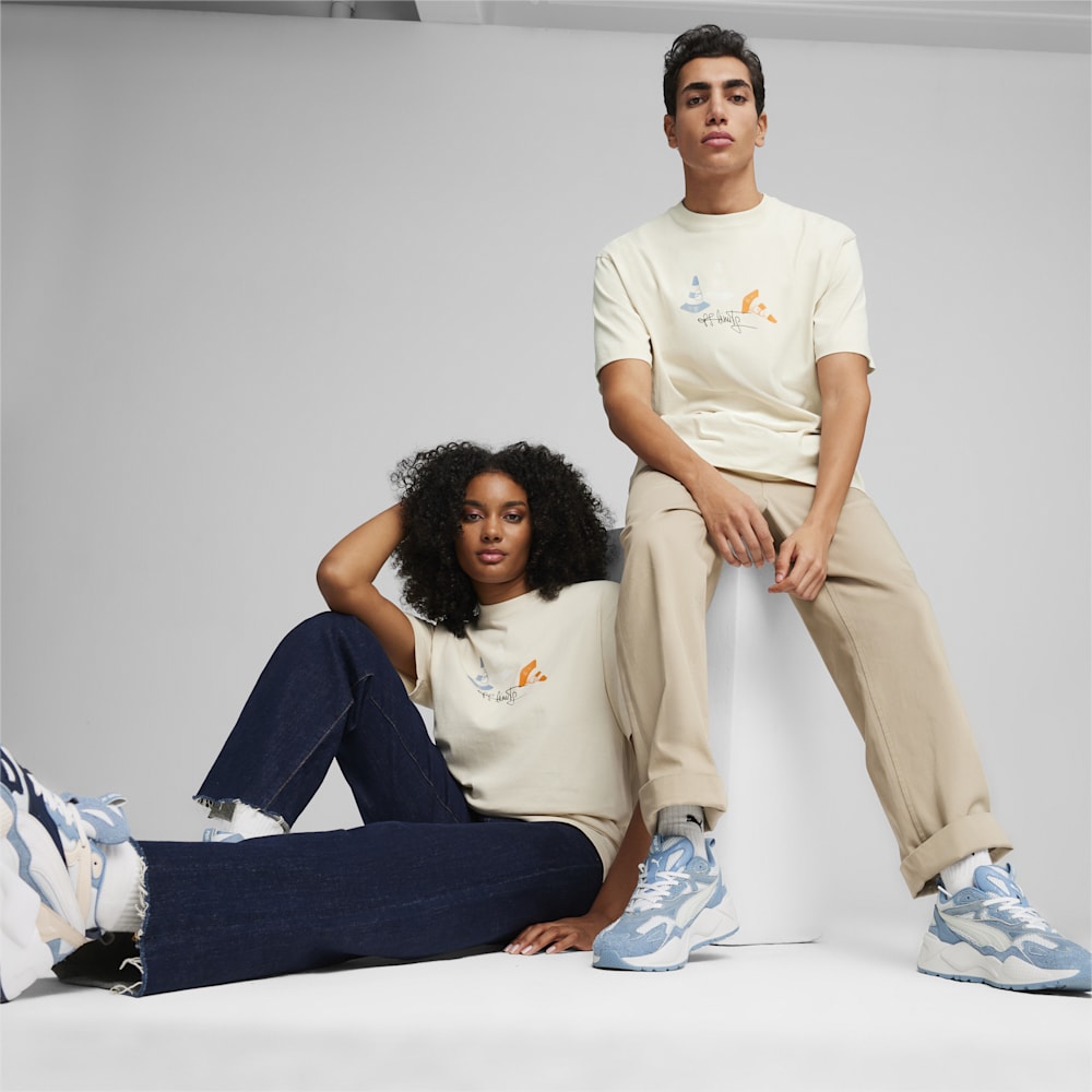 Puma DOWNTOWN 180 Graphic Tee - Alpine Snow