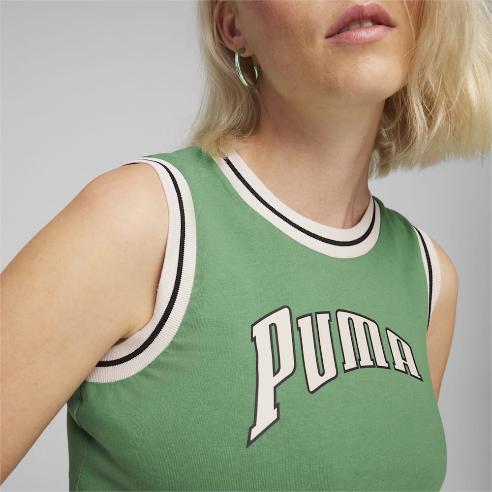 Puma For the Fanbase PUMA TEAM Graphic Crop Top - Archive Green