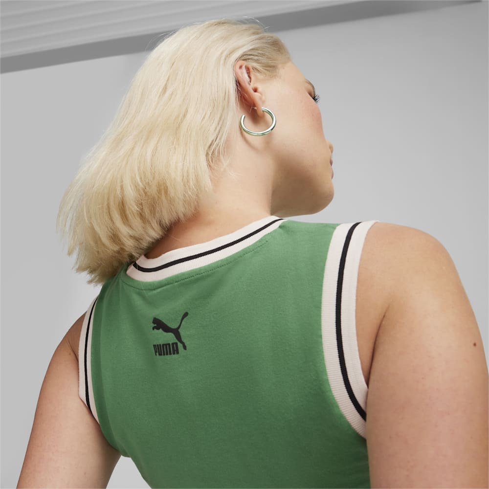 Puma For the Fanbase PUMA TEAM Graphic Crop Top - Archive Green