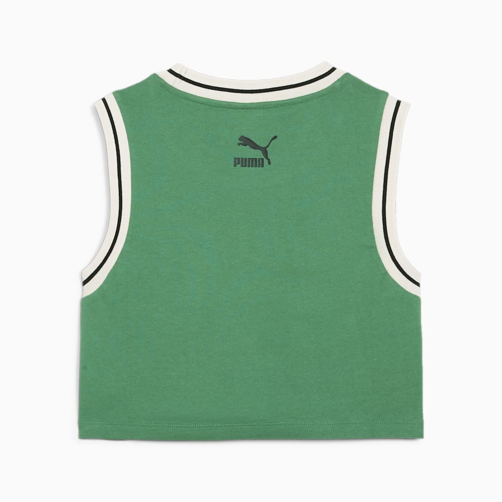 Puma For the Fanbase PUMA TEAM Graphic Crop Top - Archive Green