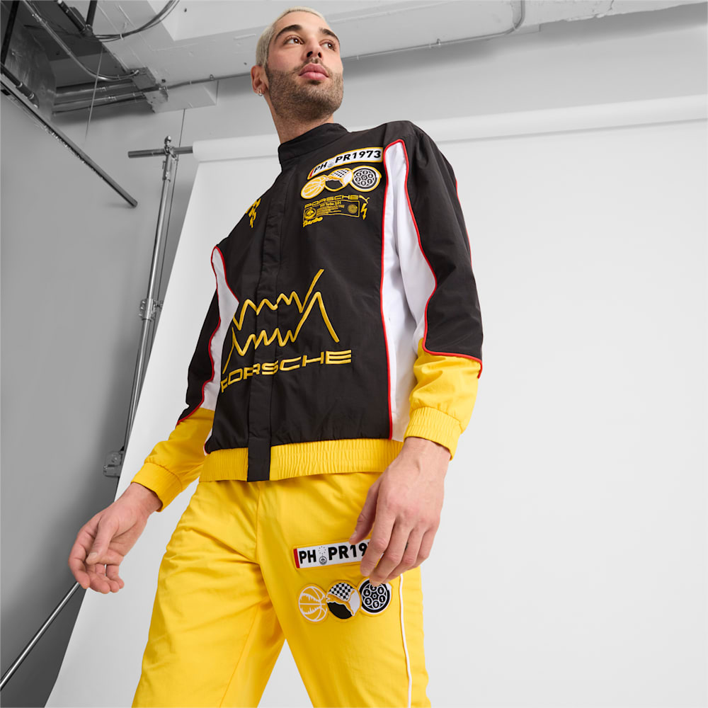 Puma x PORSCHE Basketball Jacket - Black-Sport Yellow-White