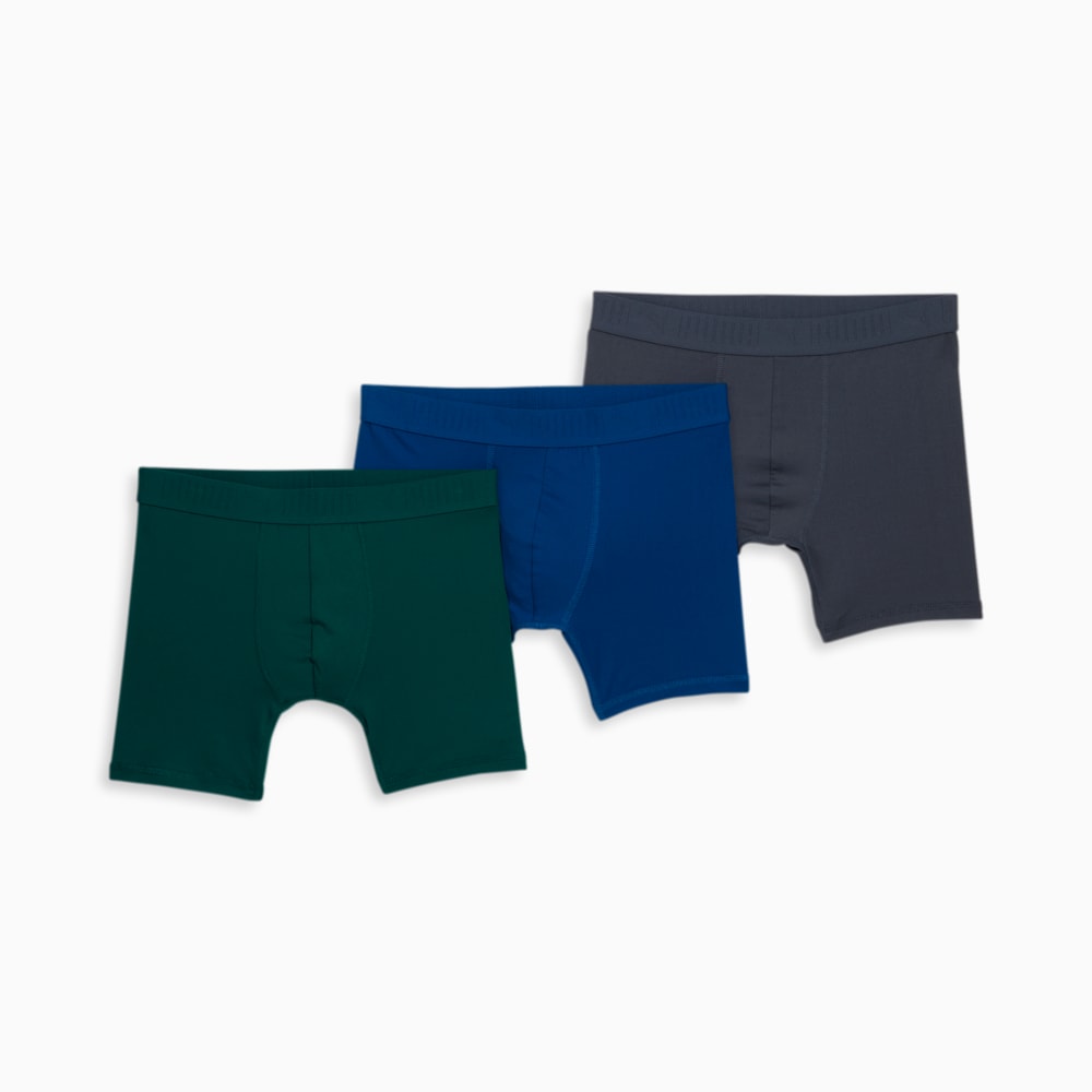 Puma Soft Boxer Briefs (3 Pack) - GREEN / BLUE