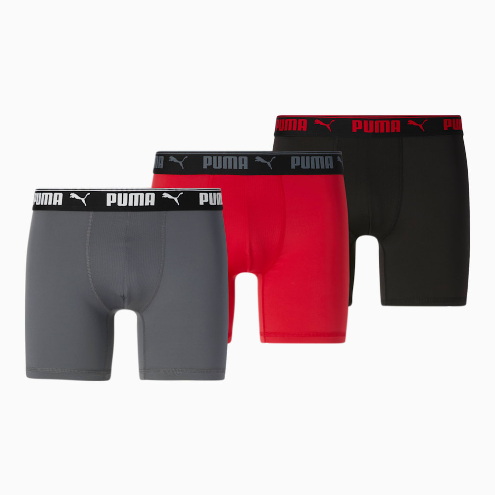 Puma Training Boxer Briefs [3 Pack] - RED / GREY