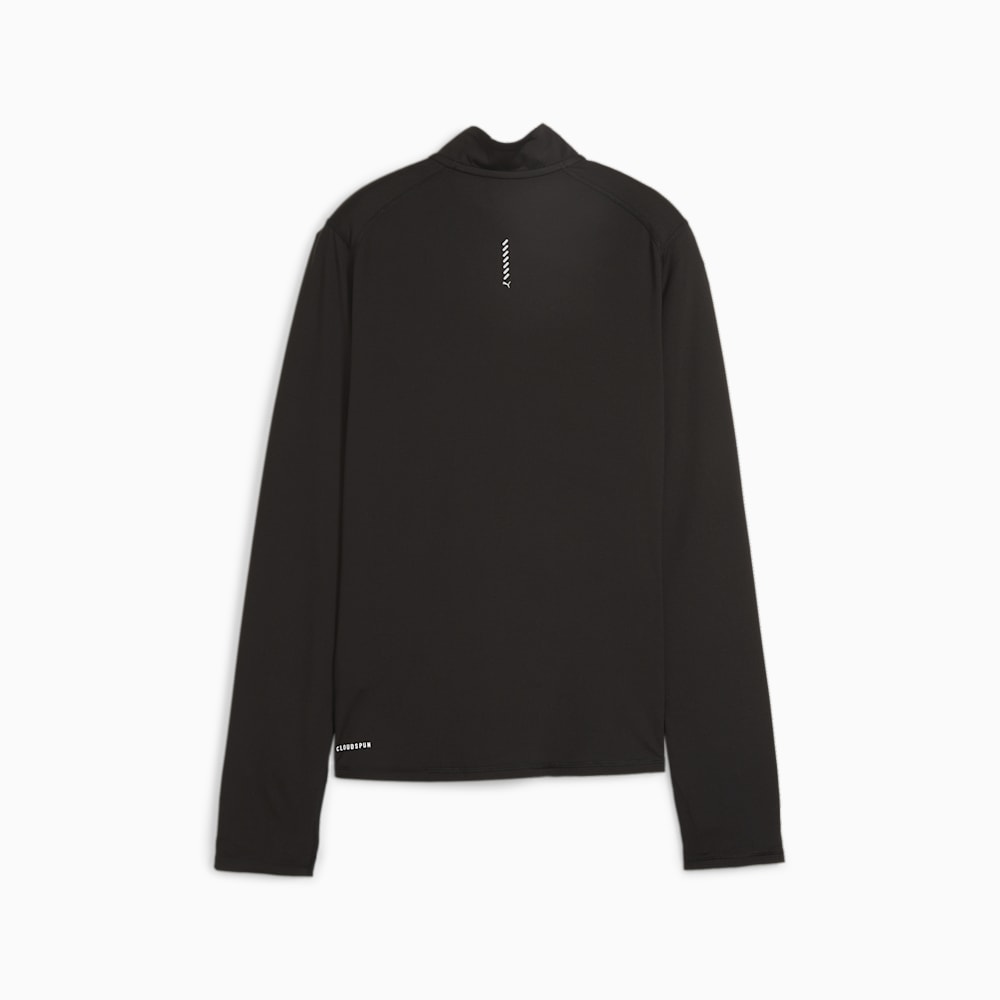 Puma RUN CLOUDSPUN Quarter-Zip Pullover - Black