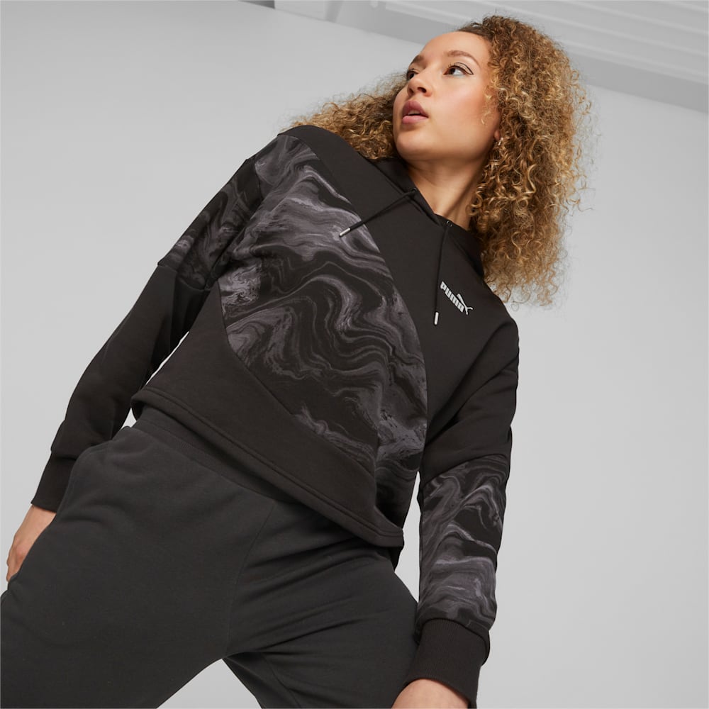 Puma POWER Marbleised Hoodie - Black