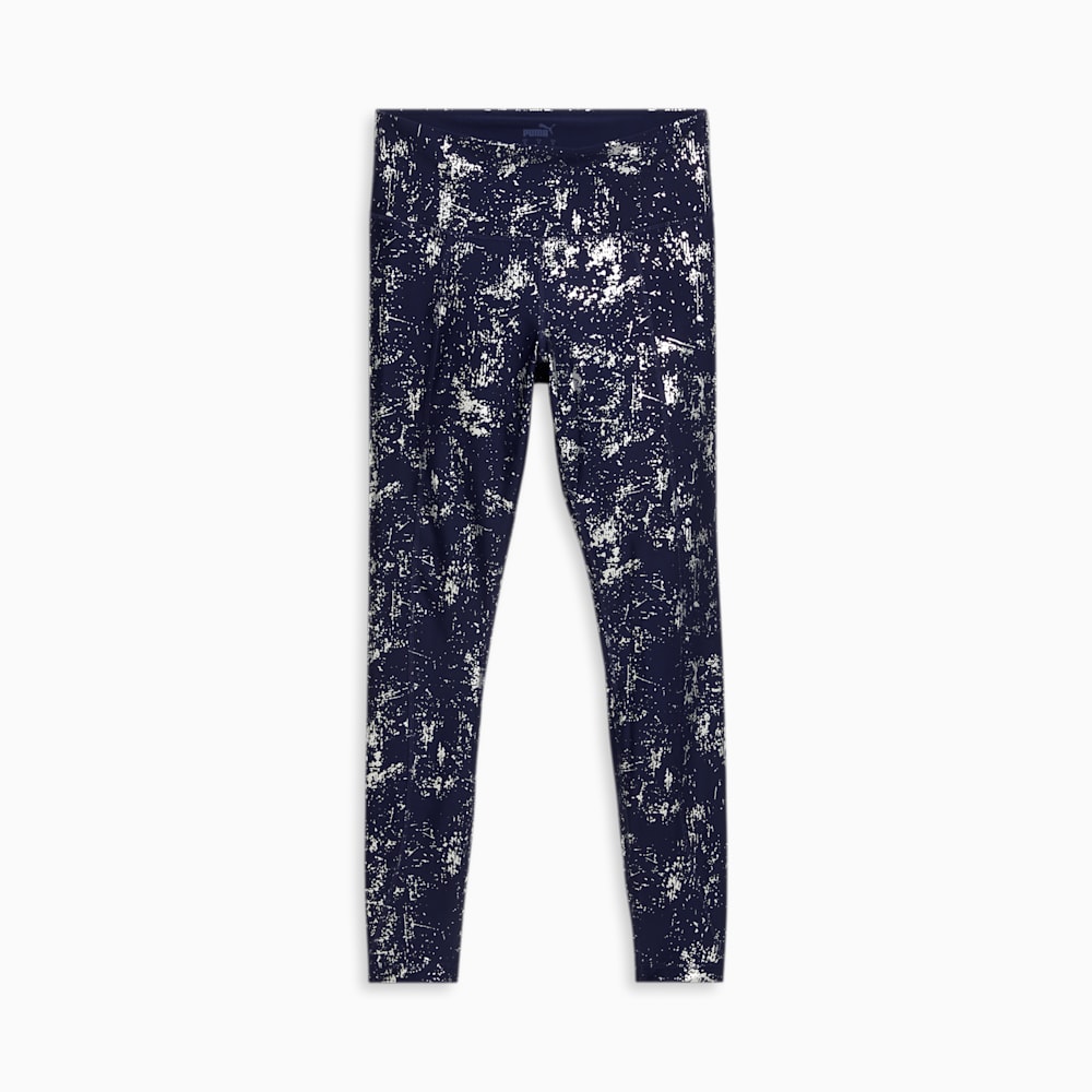 Puma Metallic Shine Leggings - Navy-Silver