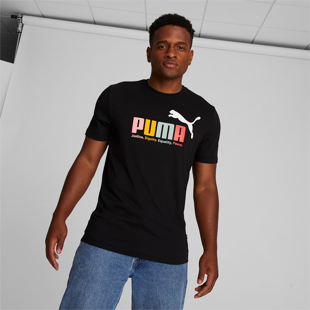 Puma Essentials+ Multicolor Tee - Black