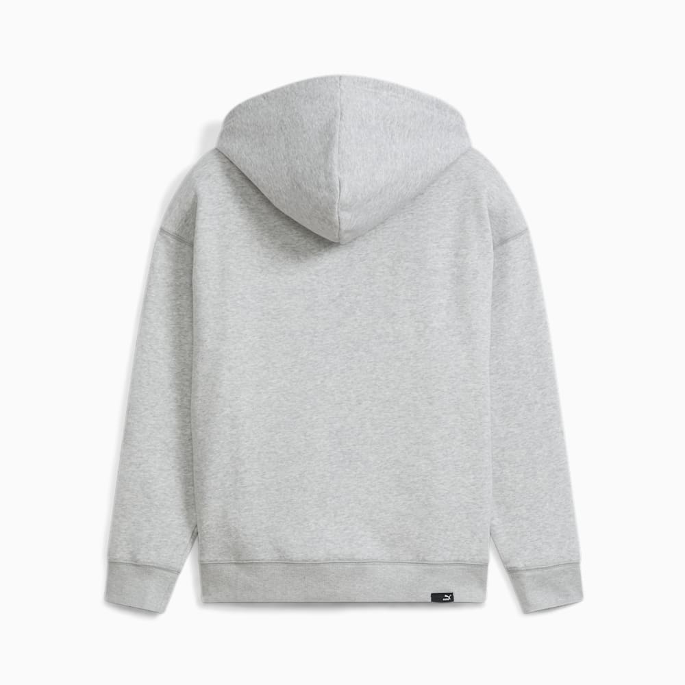 Puma Suede Logo Full-Zip Hoodie - Light Gray Heather