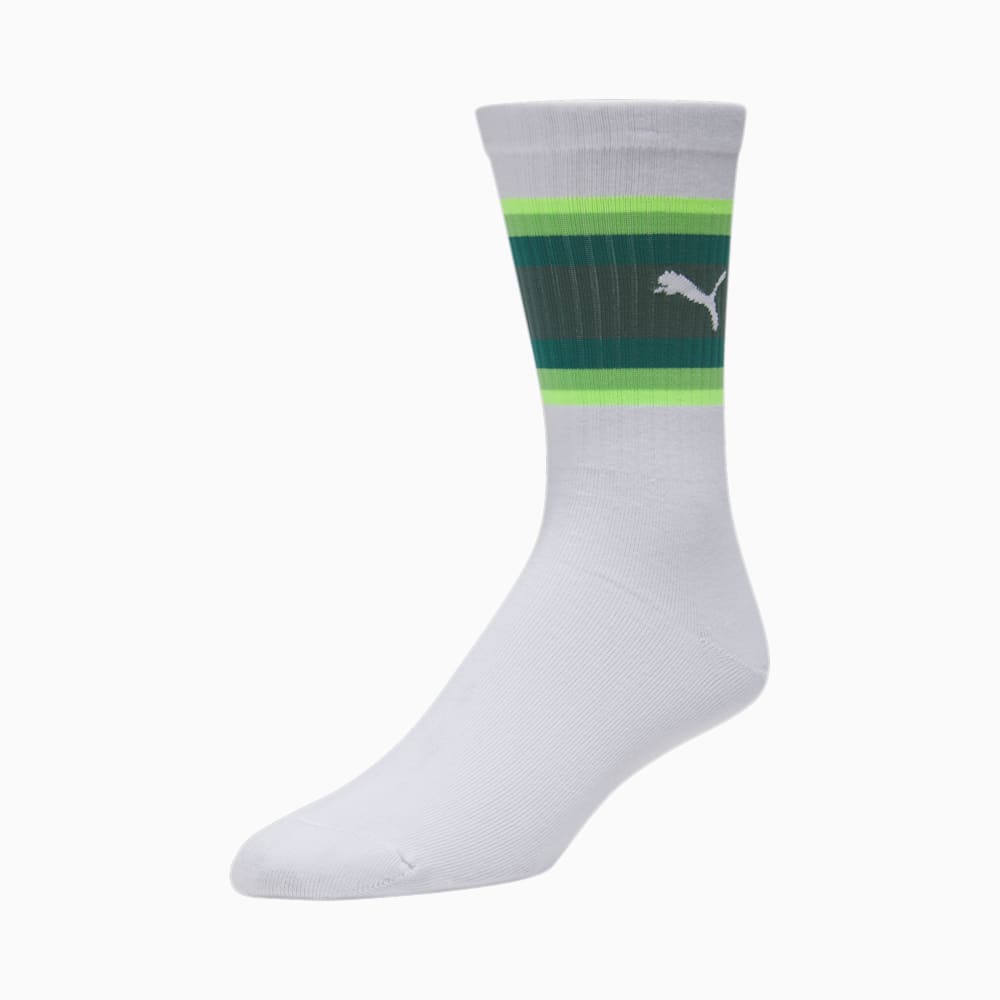 Puma Unisex Color Block Socks (1 Pair) - White / Green