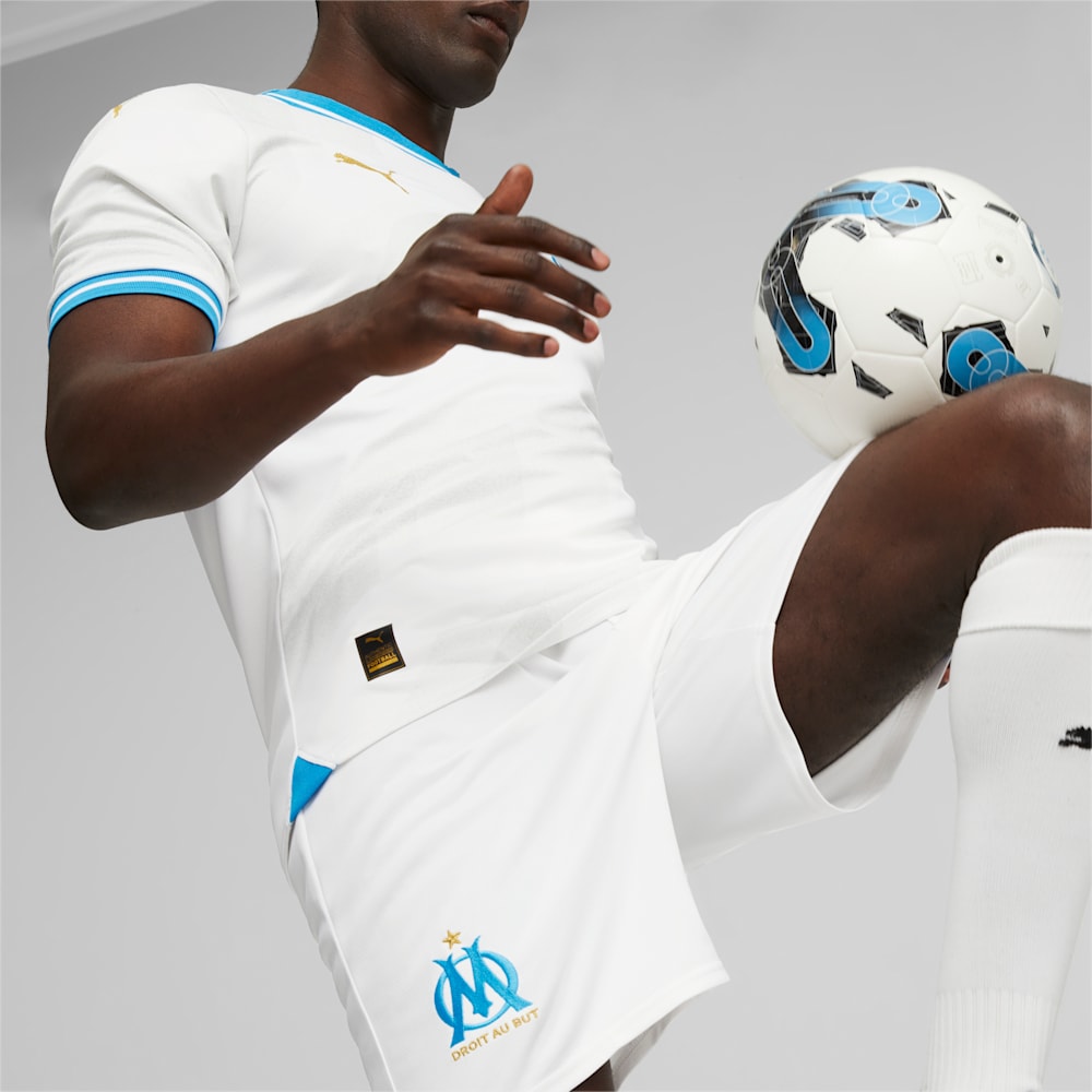 Puma Olympique de Marseille Soccer Shorts - White-Clyde Royal