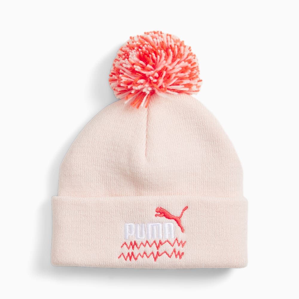 Puma Mixmatch Pom Pom Big Kids Beanie - Frosty Pink-AOP