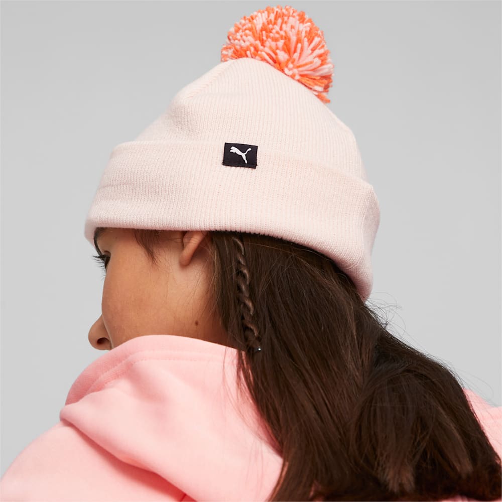 Puma Mixmatch Pom Pom Big Kids Beanie - Frosty Pink-AOP