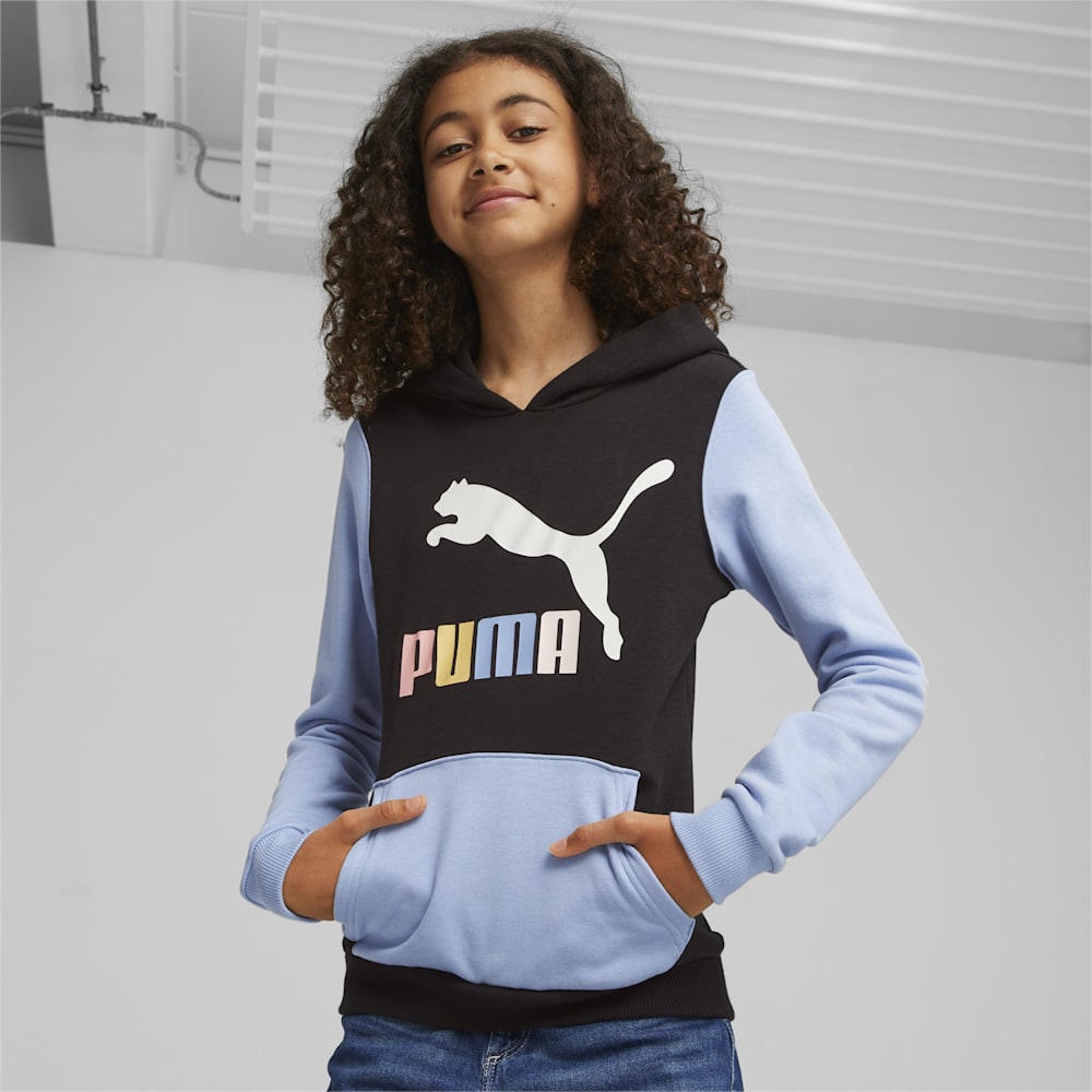 Puma Classics ColorLogo Big Kids Hoodie - Black