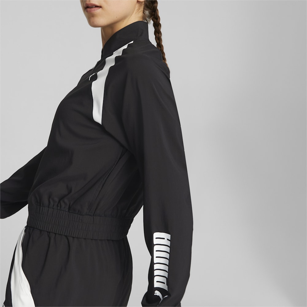 Puma Fit Woven Fashion Jacket - Black-White