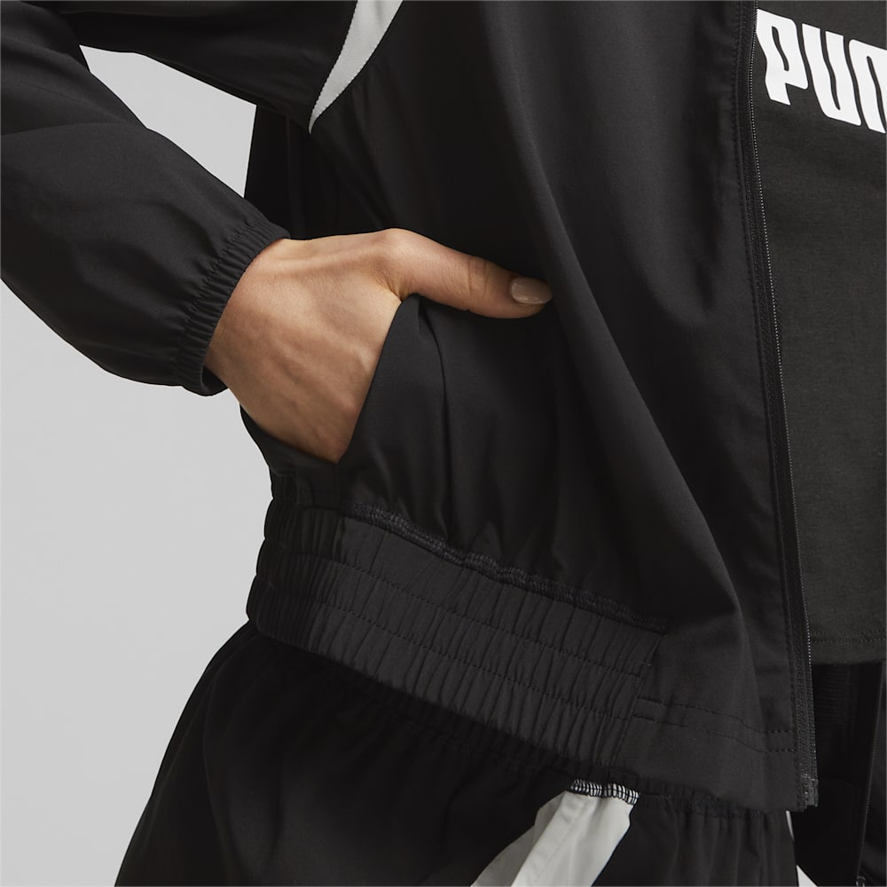 Puma Fit Woven Fashion Jacket - Black-White