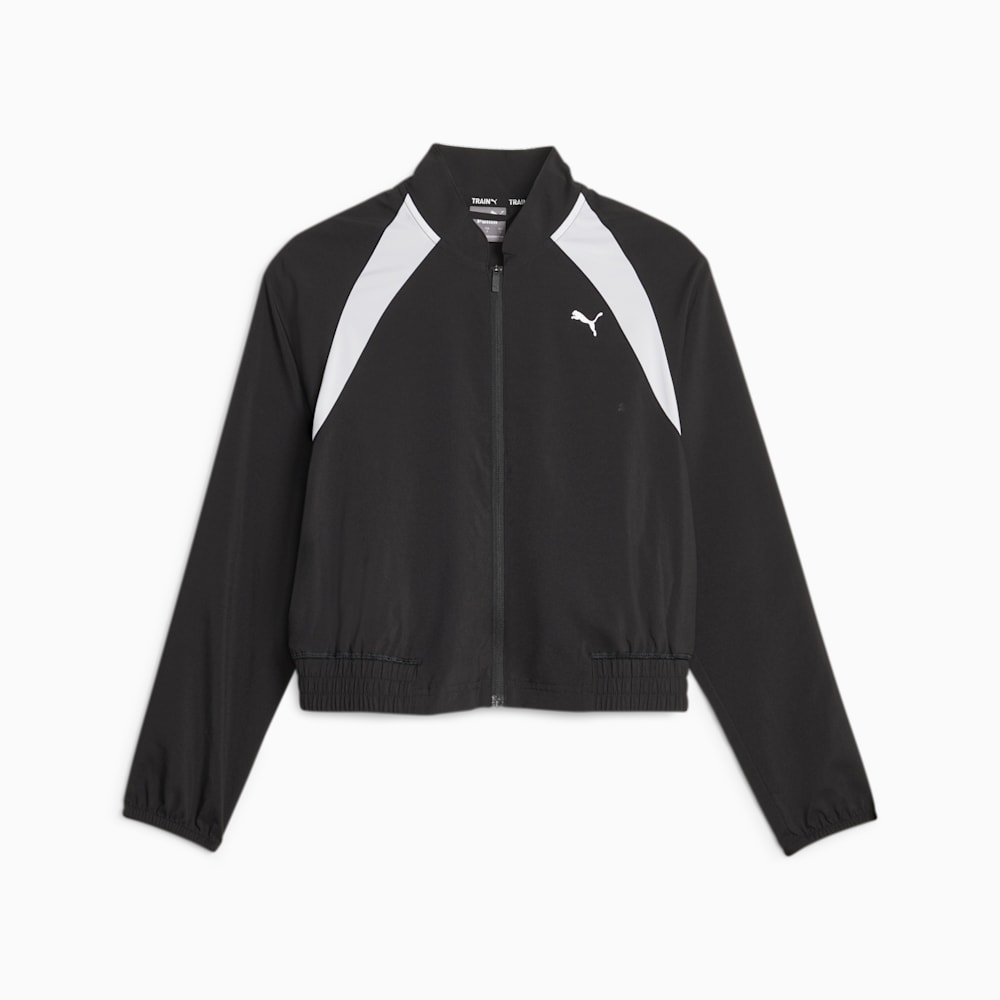 Puma Fit Woven Fashion Jacket - Black-White