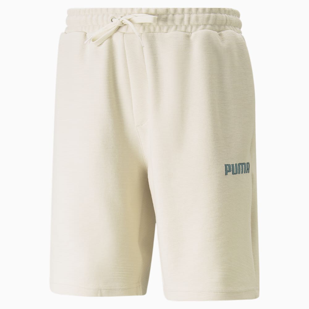 Puma Embroidered Logo Knitted Shorts - Eggnog