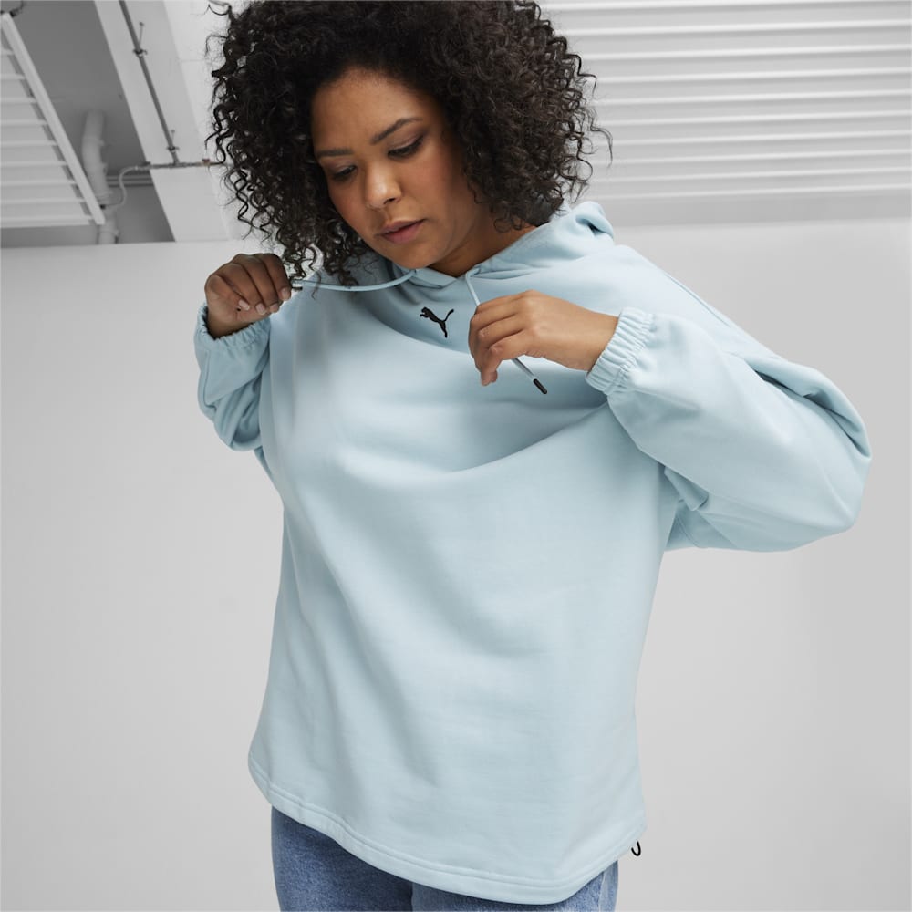 Puma DARE TO Oversized Hoodie - Turquoise Surf