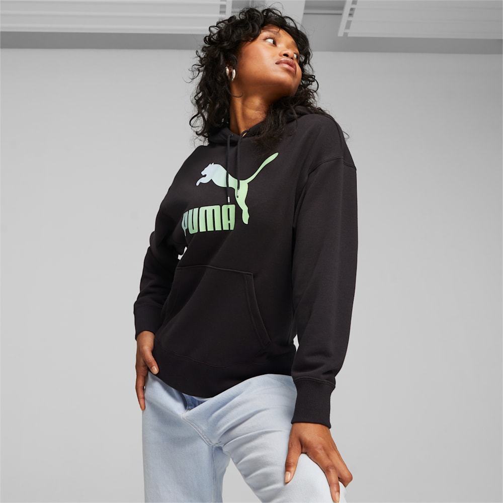 Puma Classics Logo Infill Hoodie - Black-Beach Days