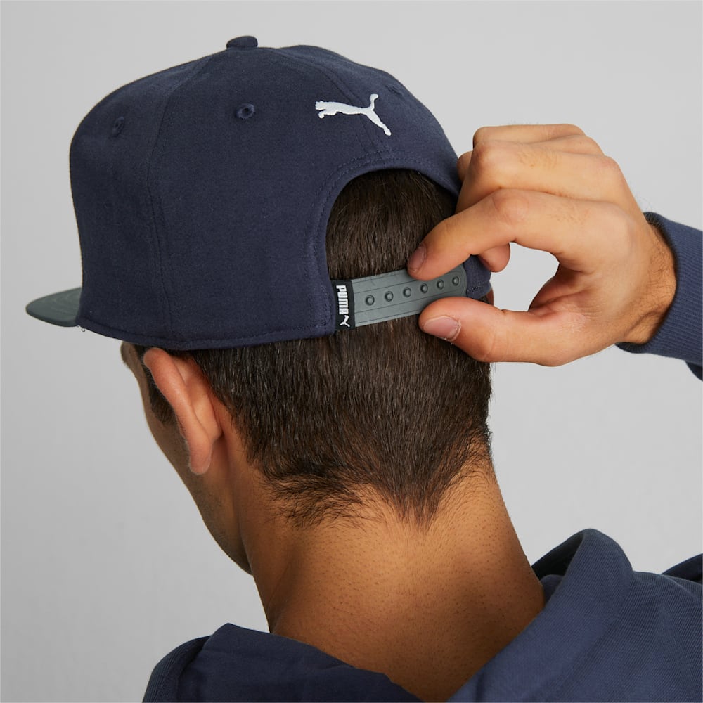 Puma Flat Brim Cap - Navy-Shadow Gray-White