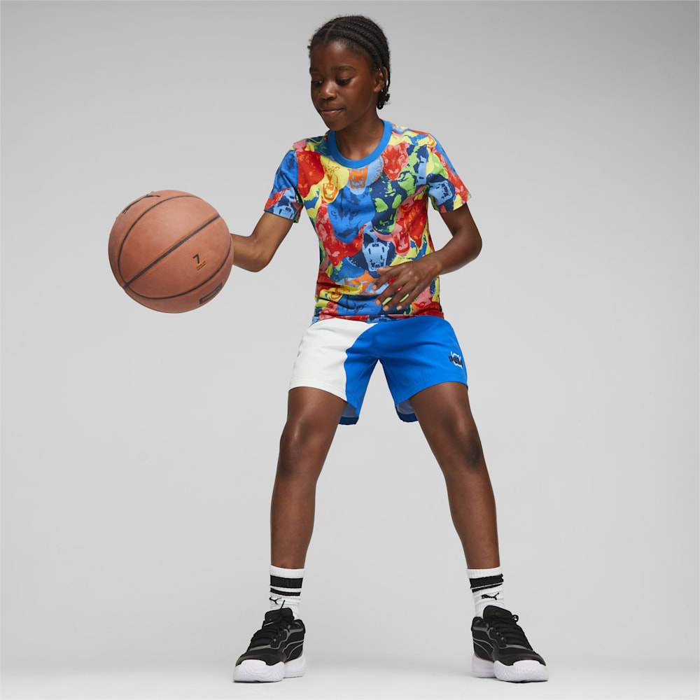 Puma Basketball Printed Kids Tee - Black