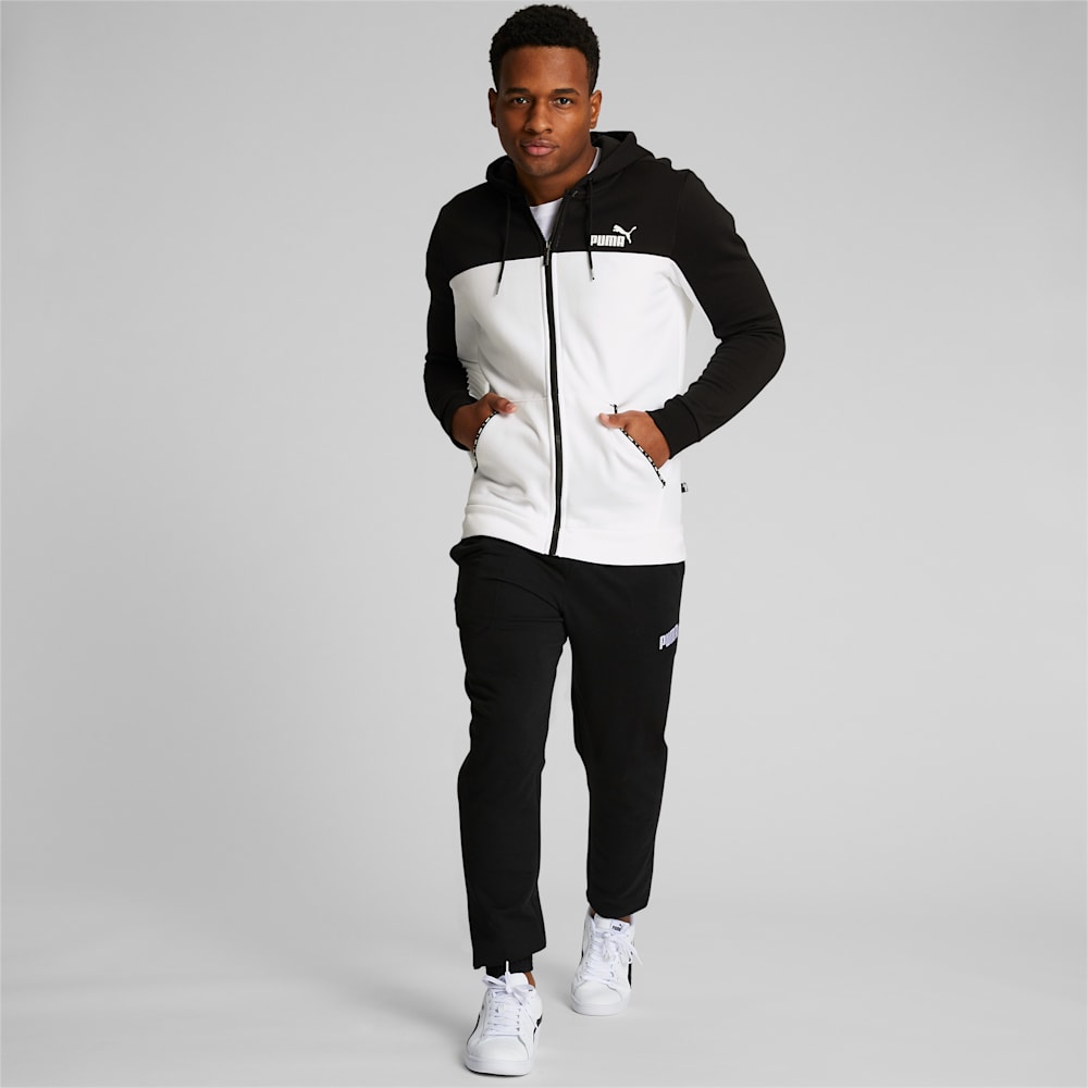 Puma ESS Block Tape Hoodie - Black-White