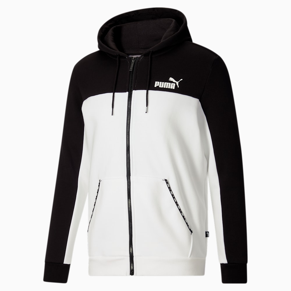 Puma ESS Block Tape Hoodie - Black-White