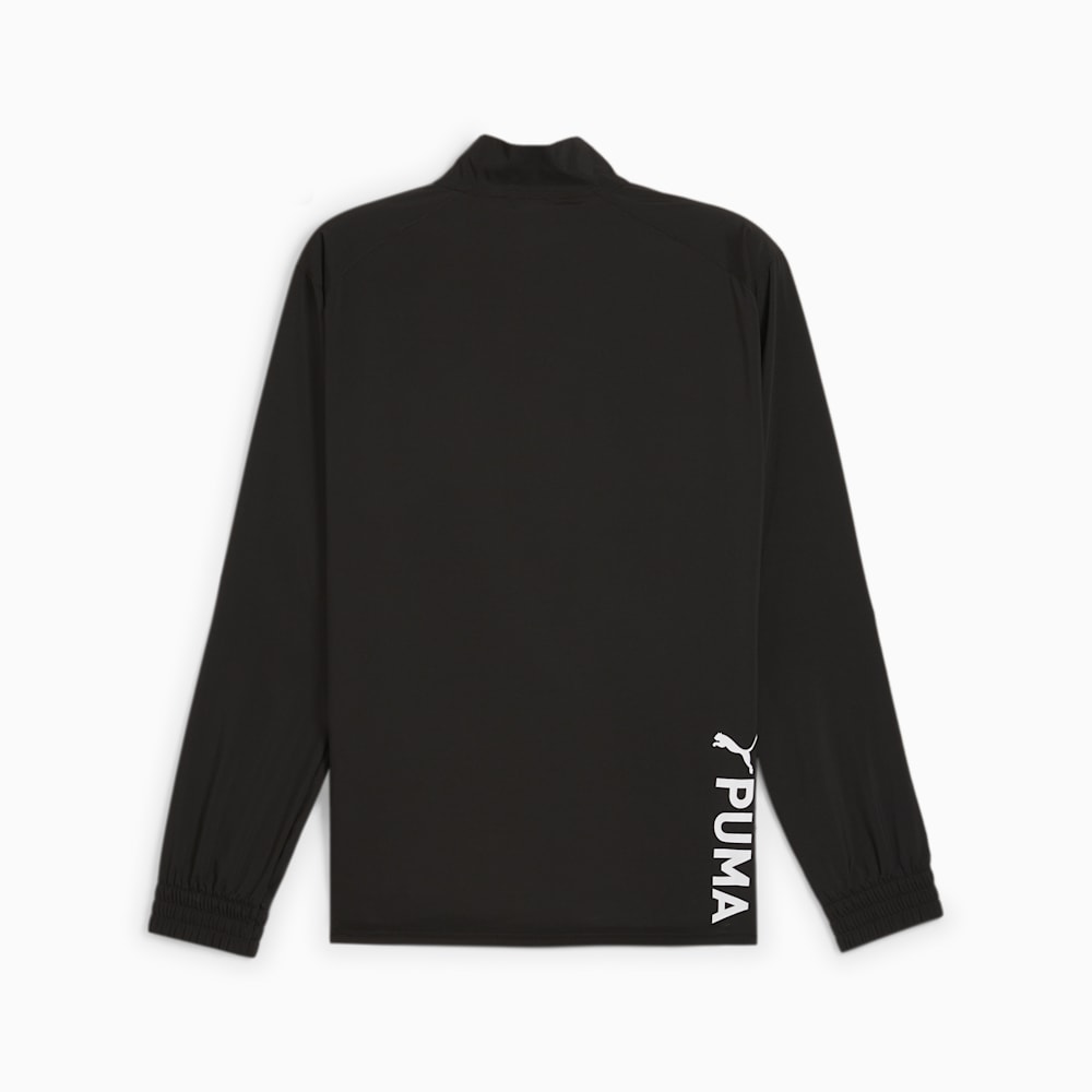 Puma FIT Woven Quarter Zip Sweater - Black