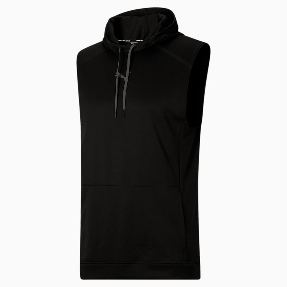 Puma Tech Knit Sleeveless Training Hoodie - Black-Cool Dark Gray