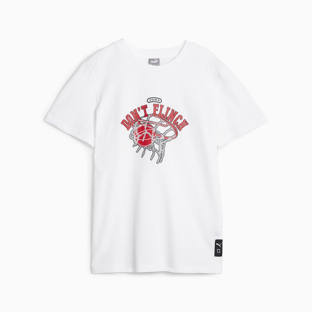 Puma Basketball Big Kids Graphic Tee - White