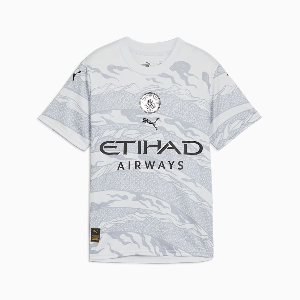 Puma Manchester City Year of the Dragon 23/24 Big Kids Jersey - Silver Mist-Gray Fog