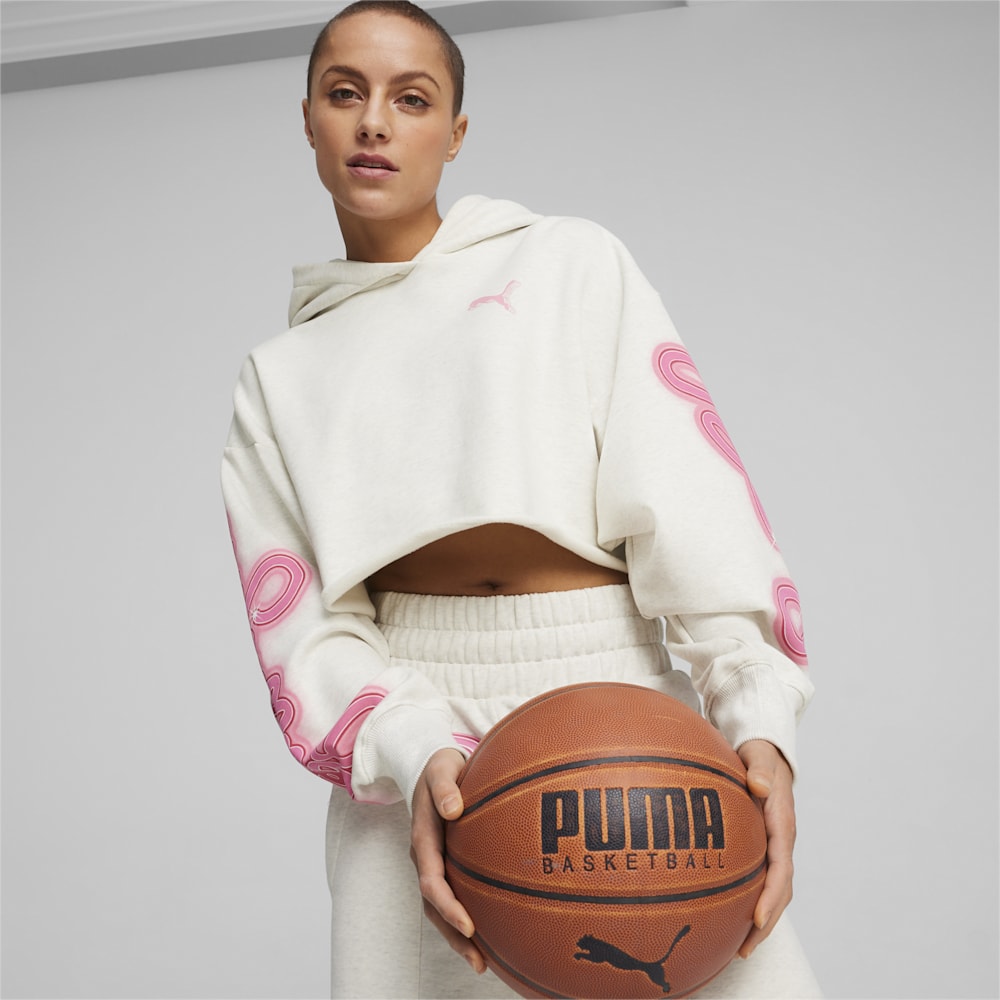 Puma Game Love Heartbreak Cropped Basketball Hoodie - Vapor Gray Heather