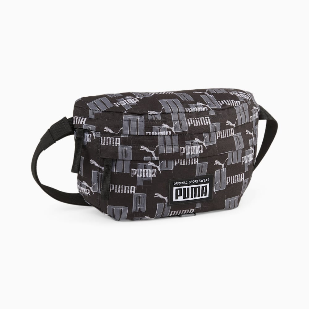 Puma Academy Waist Bag - Black-Logo AOP