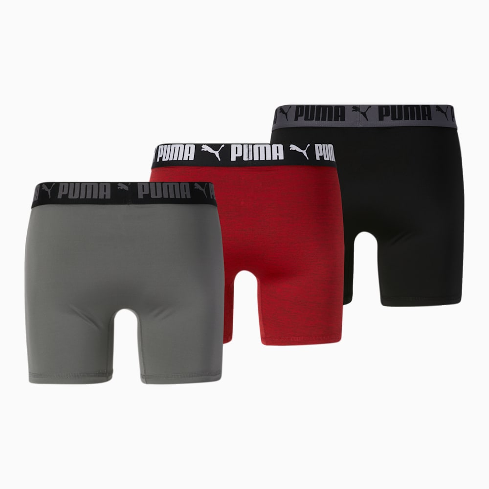 Puma Athletic Boxer Briefs [3 Pack] - RED / GREY