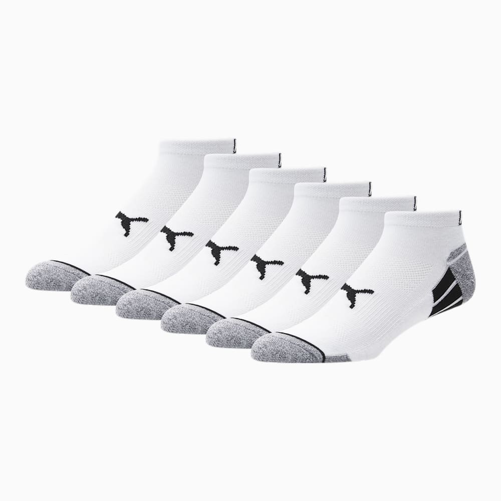 Puma Half-Terry Low Cut Socks [3 Pairs] - WHITE / GREY