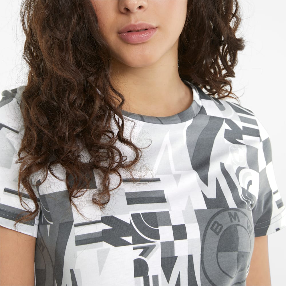 Puma BMW M Motorsport Statement Printed Tee - White-Gray color AOP