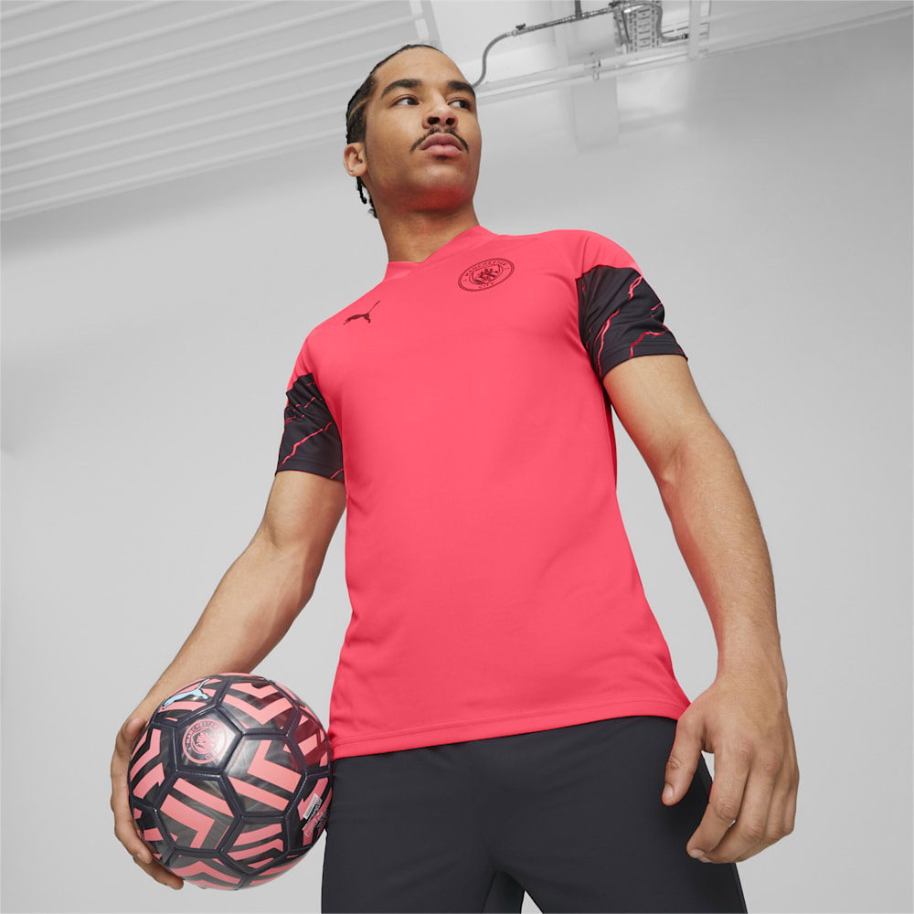 Puma Manchester City Soccer Training Jersey - Sunset Glow-Dark Navy