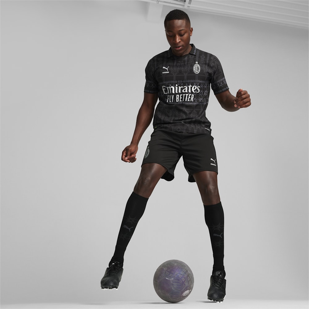 Puma AC MILAN x PLEASURES Authentic Soccer Jersey - Black-Asphalt