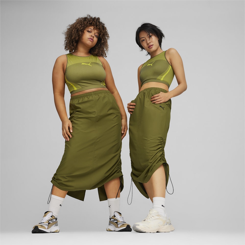 Puma DARE TO Crop Top - Olive Green