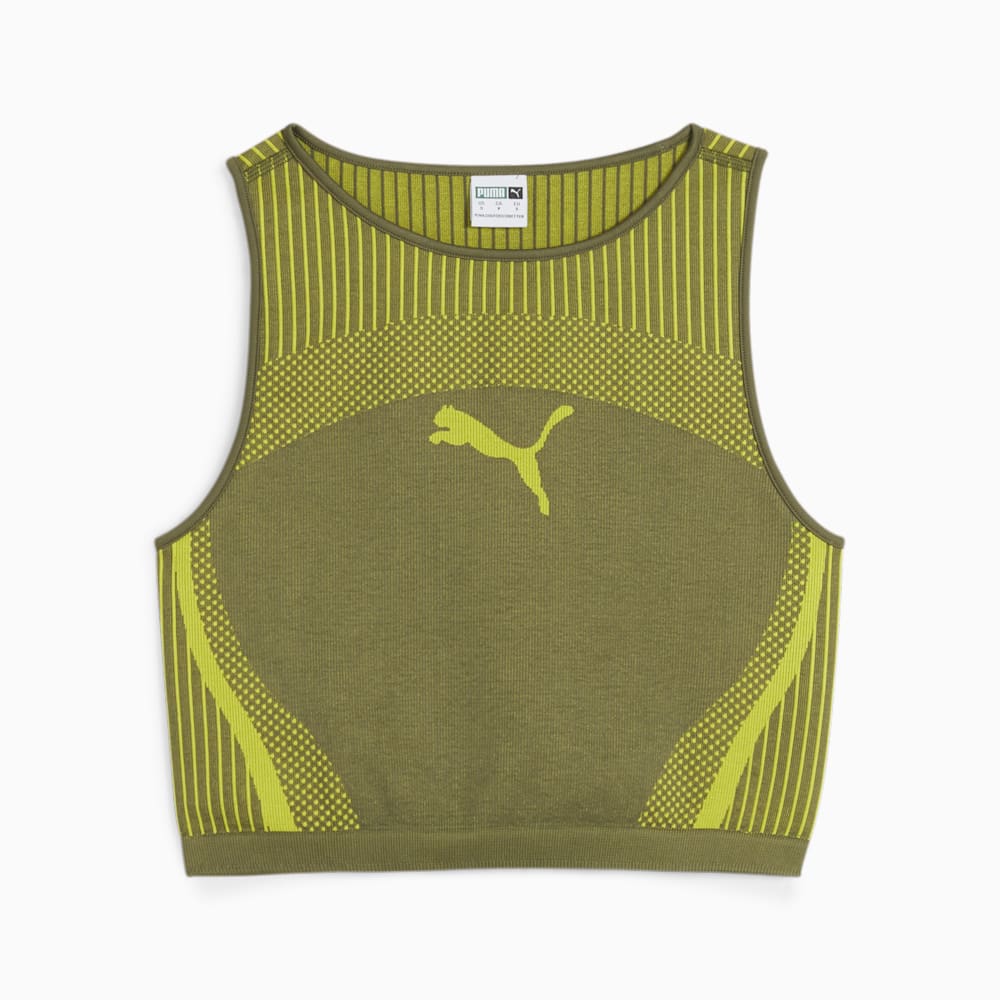 Puma DARE TO Crop Top - Olive Green