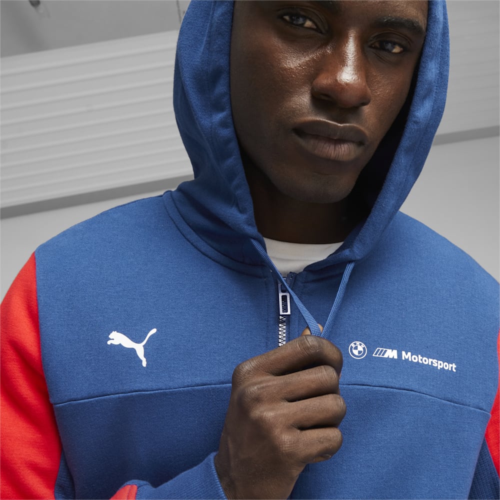 Puma BMW M Motorsport Hooded Sweat Jacket - Pro Blue-M color