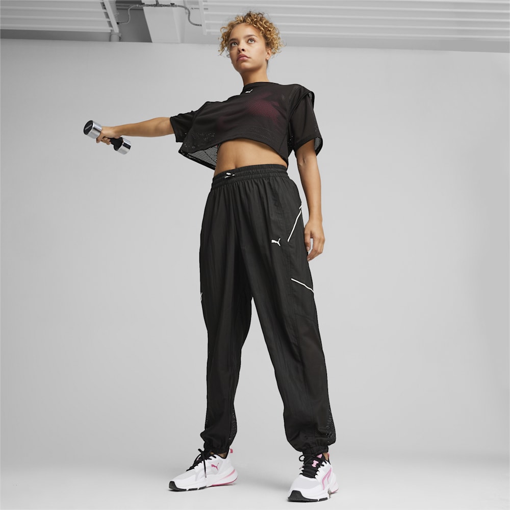 Puma FIT Mesh Crop Tee - Black