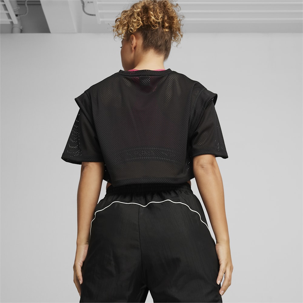 Puma FIT Mesh Crop Tee - Black