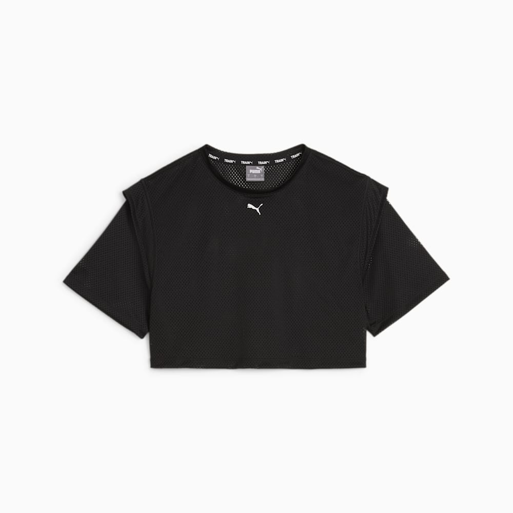 Puma FIT Mesh Crop Tee - Black