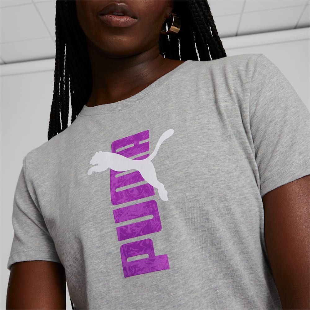 Puma Vertical Power Tee - Light Gray Heather