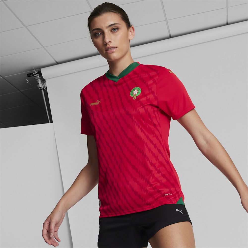 Puma Morocco 23/24 World Cup Home Jersey - Red-Power Green