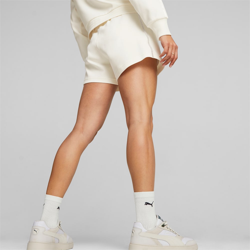 Puma T7 High Waist Shorts - Warm White