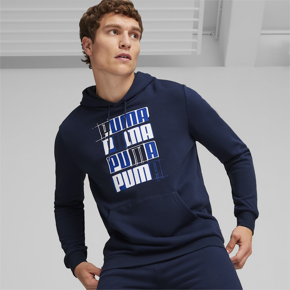 Puma ESS+ LOGO LAB Hoodie - Club Navy